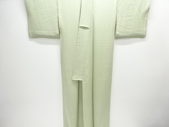  家紋織出し色無地着物